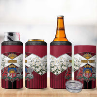 Personalized Latvia 4 in 1 Can Cooler Tumbler Symbol With Latvians Patterns - Wonder Print Shop