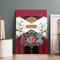 Latvia Canvas Wall Art Symbol With Latvians Patterns - Wonder Print Shop