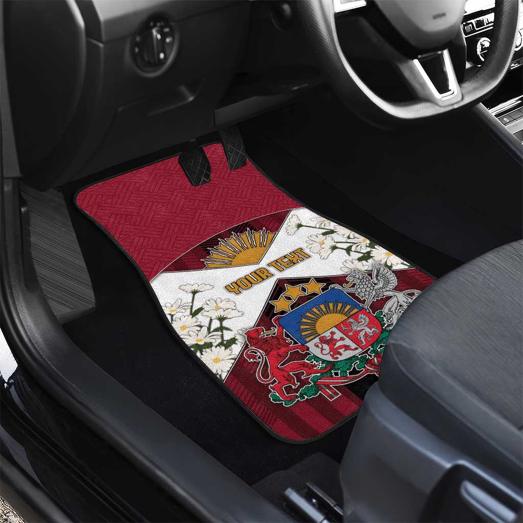 Latvia Car Mats Symbol With Latvians Patterns - Wonder Print Shop