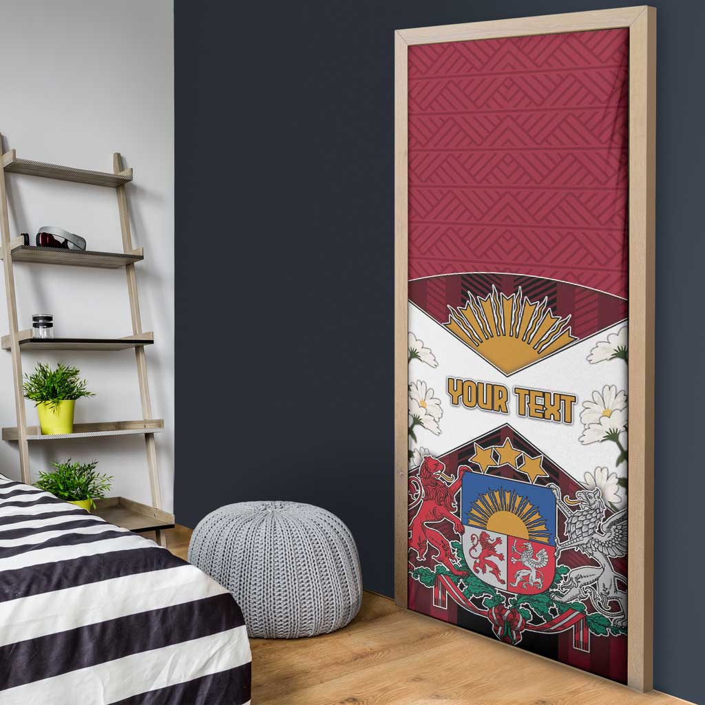Latvia Door Cover Symbol With Latvians Patterns - Wonder Print Shop