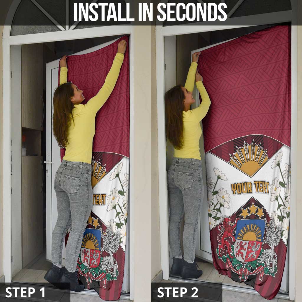 Latvia Door Cover Symbol With Latvians Patterns - Wonder Print Shop