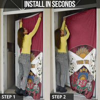 Latvia Door Cover Symbol With Latvians Patterns - Wonder Print Shop