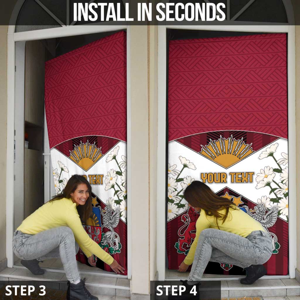 Latvia Door Cover Symbol With Latvians Patterns - Wonder Print Shop