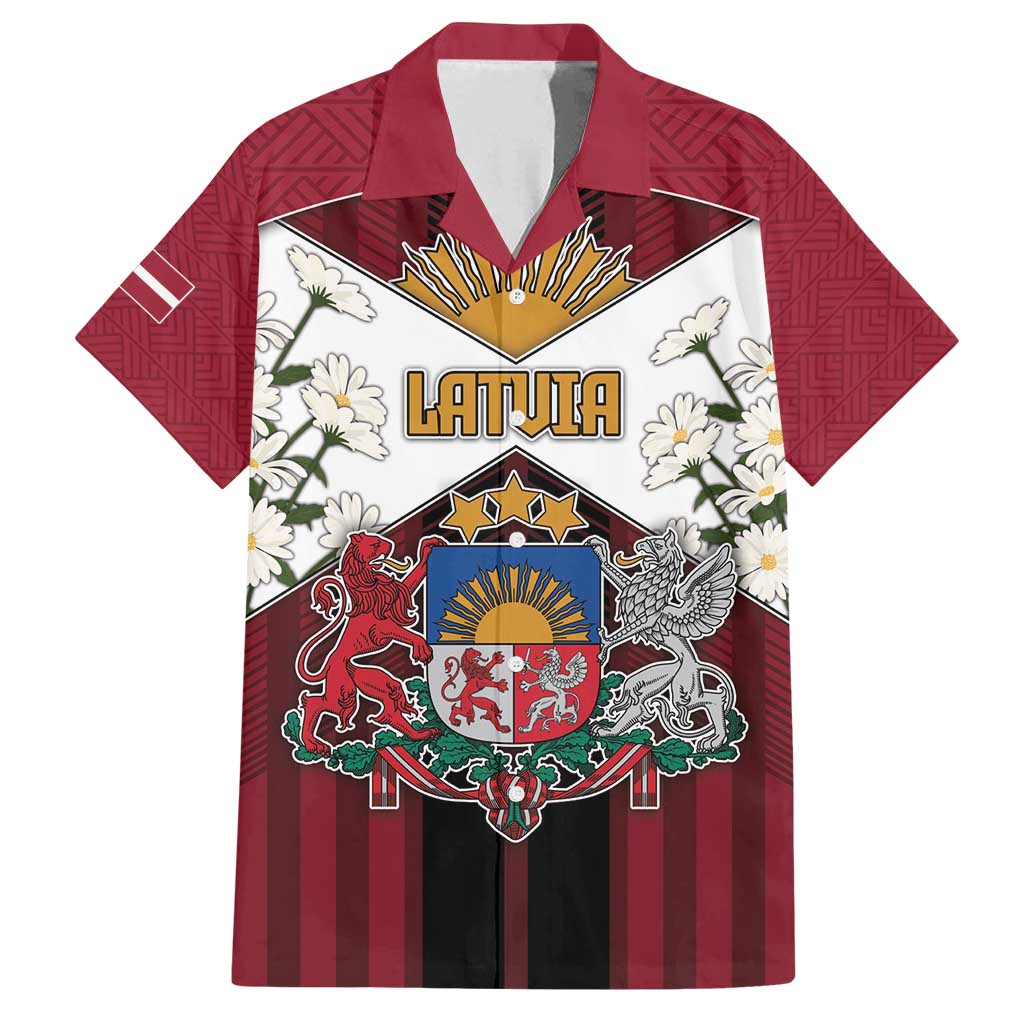 Personalized Latvia Family Matching Long Sleeve Bodycon Dress and Hawaiian Shirt Symbol With Latvians Patterns - Wonder Print Shop