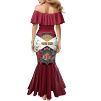 Personalized Latvia Family Matching Mermaid Dress and Hawaiian Shirt Symbol With Latvians Patterns - Wonder Print Shop