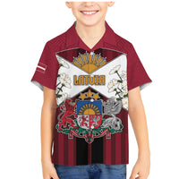 Personalized Latvia Family Matching Mermaid Dress and Hawaiian Shirt Symbol With Latvians Patterns - Wonder Print Shop