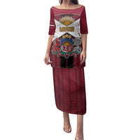 Personalized Latvia Family Matching Puletasi and Hawaiian Shirt Symbol With Latvians Patterns - Wonder Print Shop