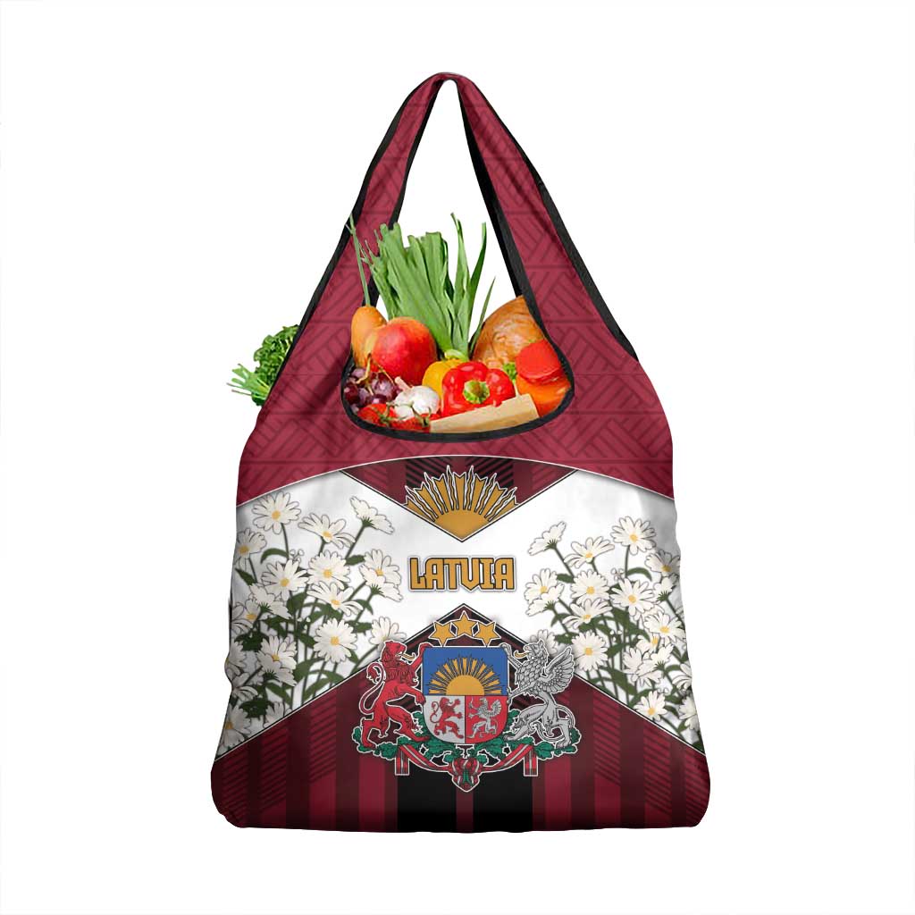 Latvia Grocery Bag Symbol With Latvians Patterns - Wonder Print Shop