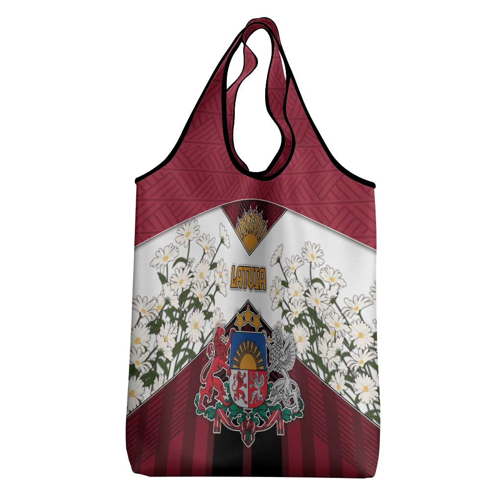 Latvia Grocery Bag Symbol With Latvians Patterns - Wonder Print Shop