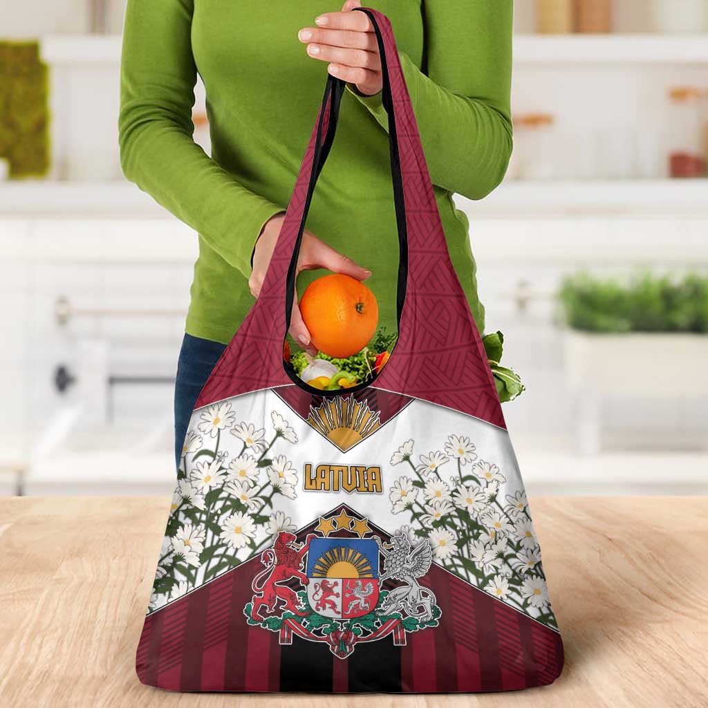 Latvia Grocery Bag Symbol With Latvians Patterns - Wonder Print Shop