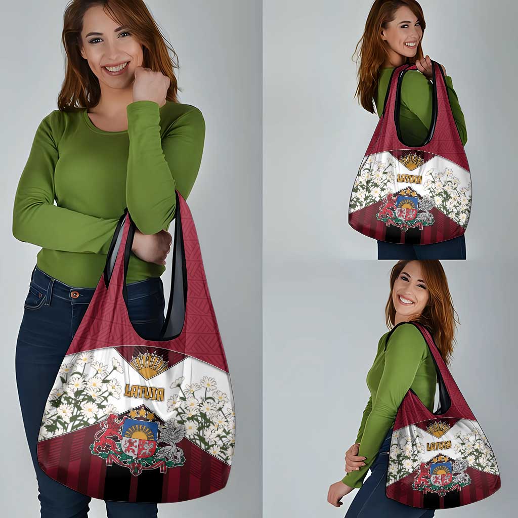 Latvia Grocery Bag Symbol With Latvians Patterns - Wonder Print Shop