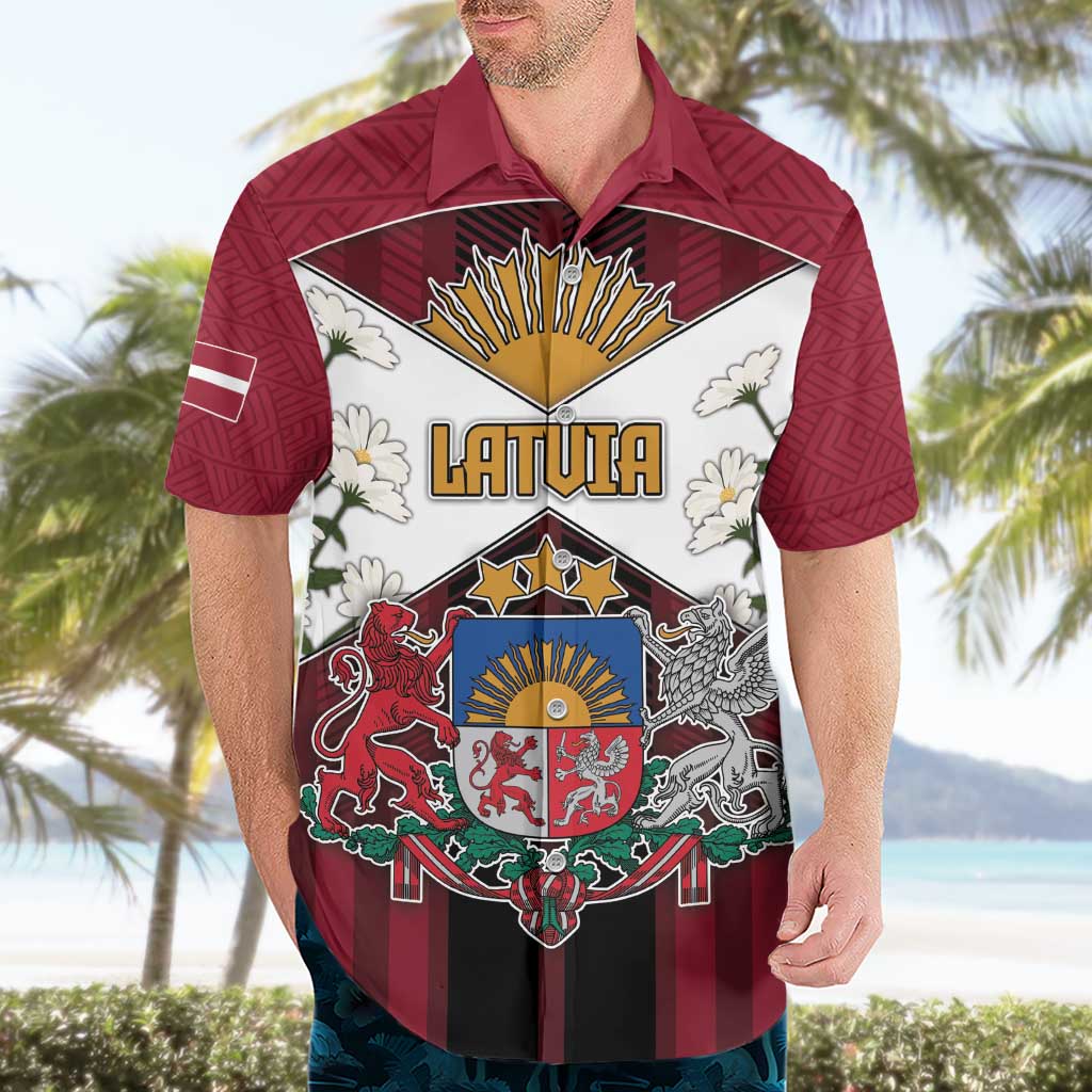 Personalized Latvia Hawaiian Shirt Symbol With Latvians Patterns - Wonder Print Shop