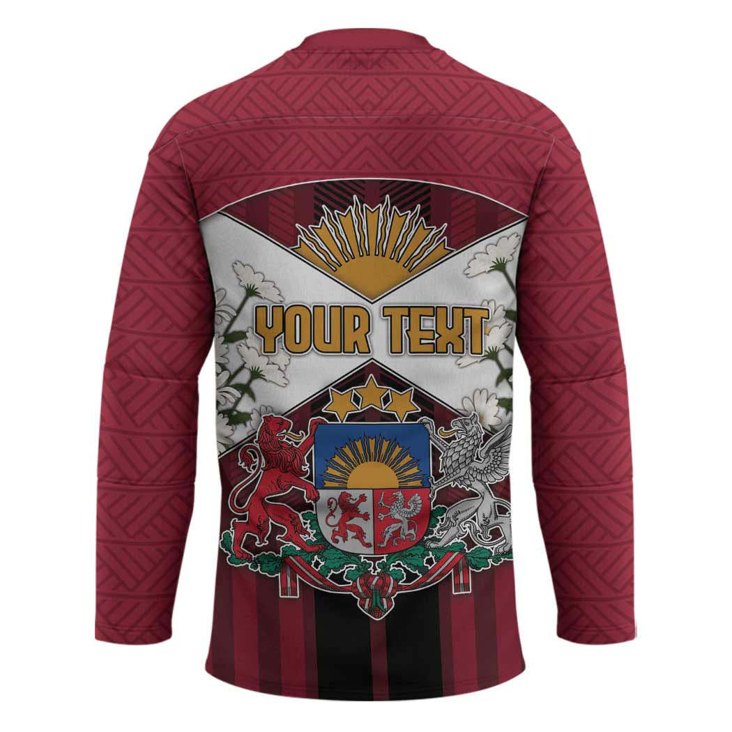Personalized Latvia Hockey Jersey Symbol With Latvians Patterns - Wonder Print Shop