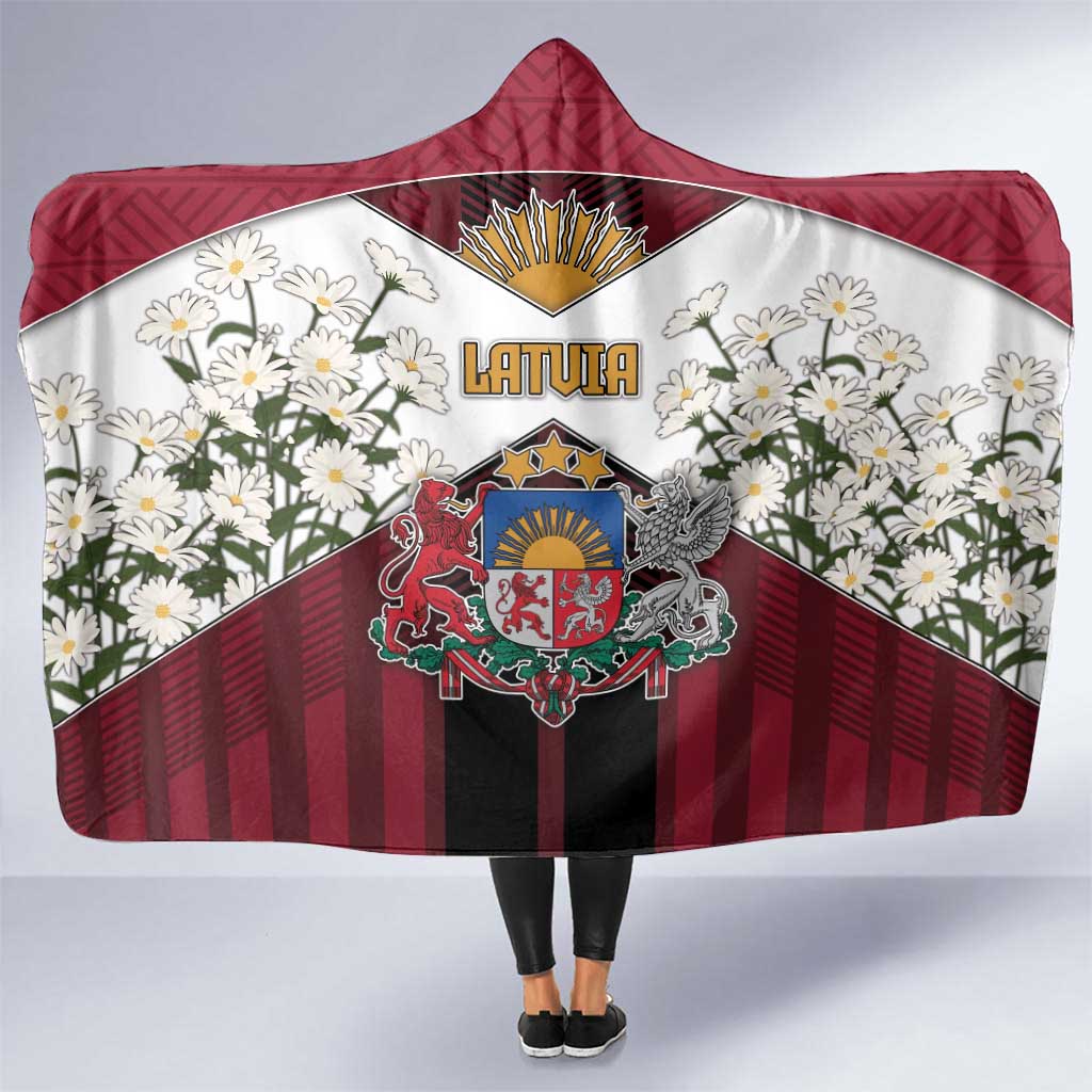Latvia Hooded Blanket Symbol With Latvians Patterns - Wonder Print Shop