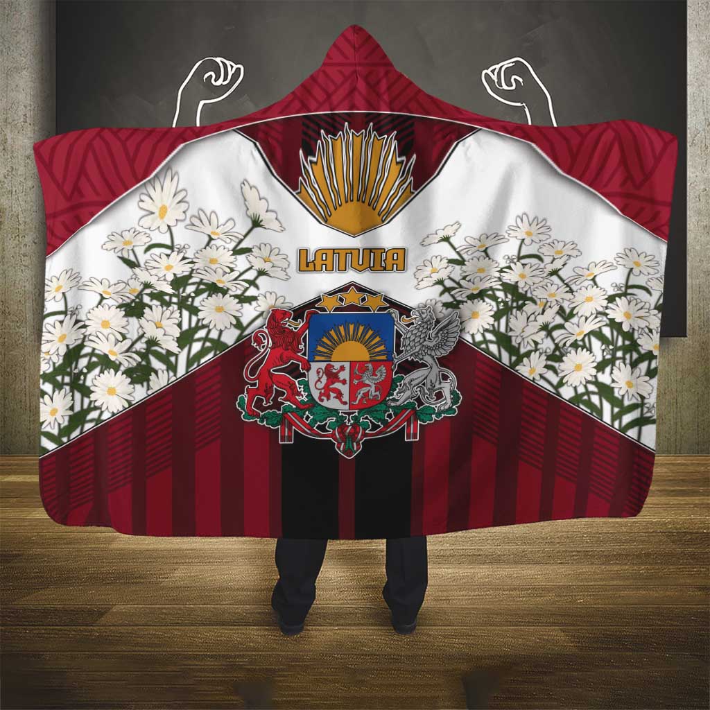 Latvia Hooded Blanket Symbol With Latvians Patterns - Wonder Print Shop