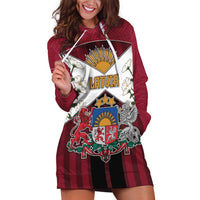 Personalized Latvia Hoodie Dress Symbol With Latvians Patterns - Wonder Print Shop