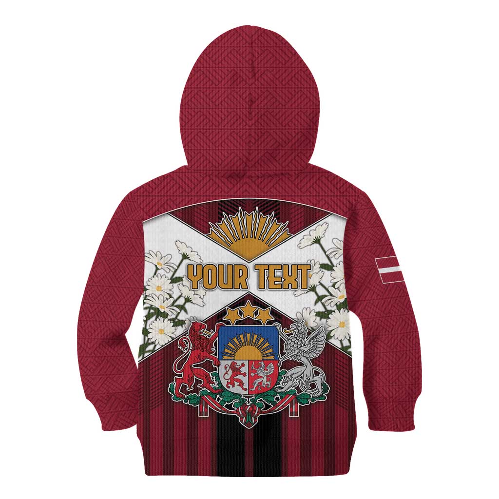 Personalized Latvia Kid Hoodie Symbol With Latvians Patterns - Wonder Print Shop