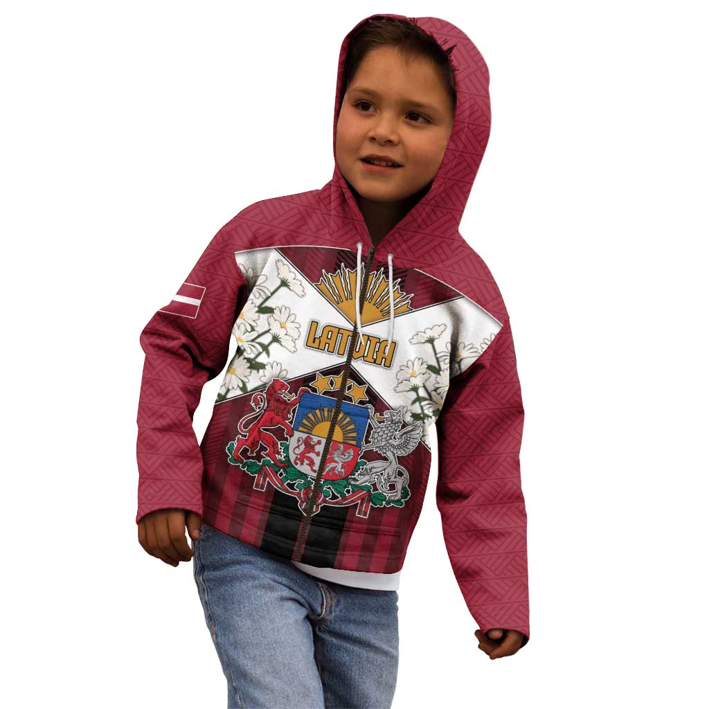 Personalized Latvia Kid Hoodie Symbol With Latvians Patterns - Wonder Print Shop