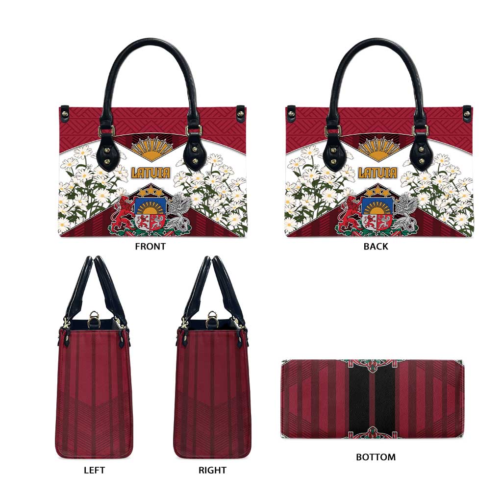 Latvia Leather Bag Symbol With Latvians Patterns - Wonder Print Shop