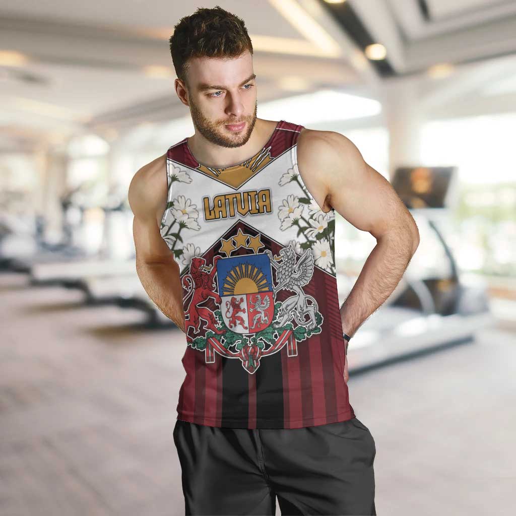 Personalized Latvia Men Tank Top Symbol With Latvians Patterns - Wonder Print Shop