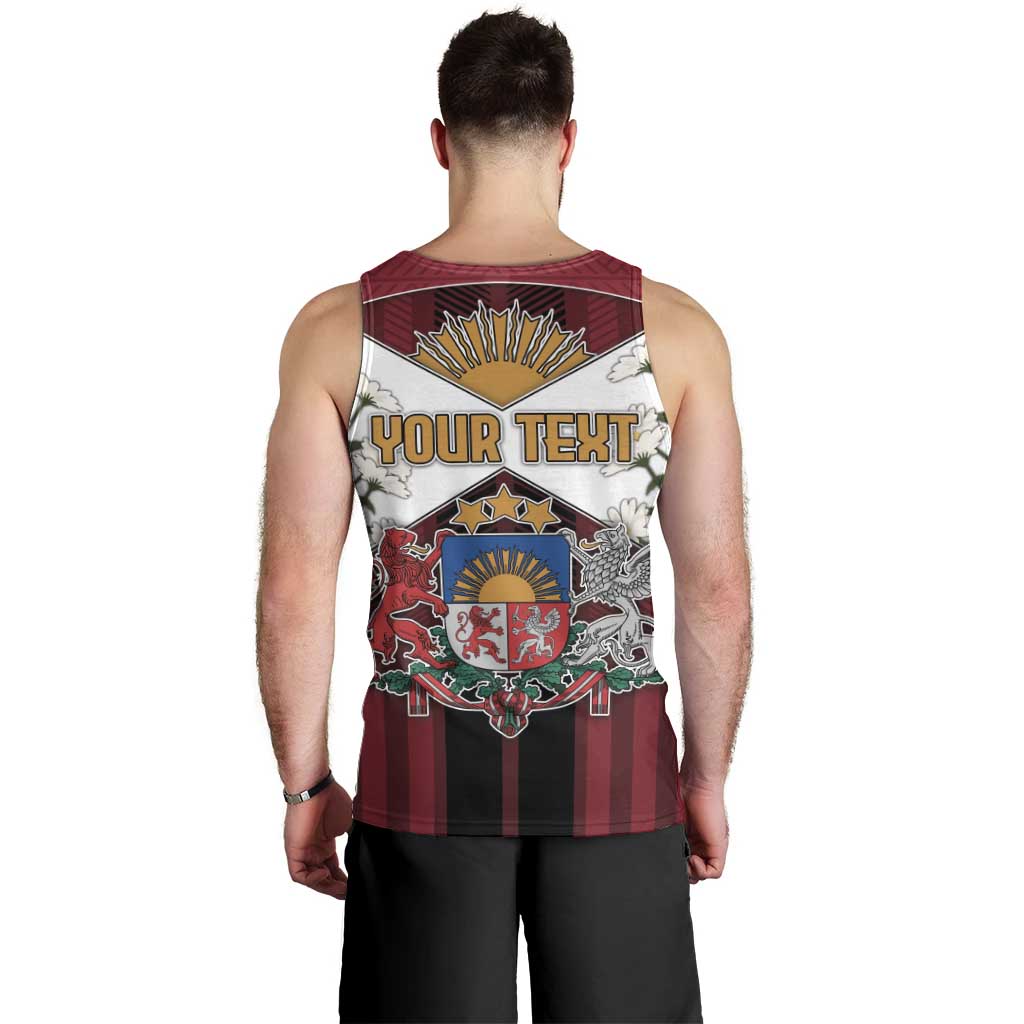Personalized Latvia Men Tank Top Symbol With Latvians Patterns - Wonder Print Shop