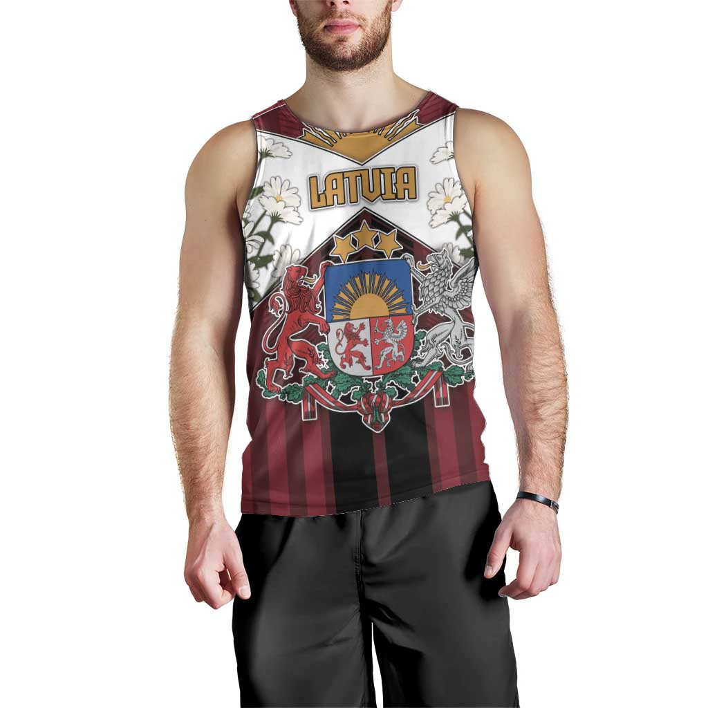 Personalized Latvia Men Tank Top Symbol With Latvians Patterns - Wonder Print Shop