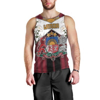 Personalized Latvia Men Tank Top Symbol With Latvians Patterns - Wonder Print Shop