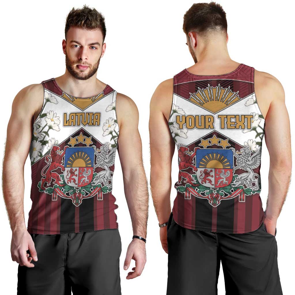Personalized Latvia Men Tank Top Symbol With Latvians Patterns - Wonder Print Shop