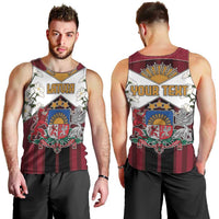 Personalized Latvia Men Tank Top Symbol With Latvians Patterns - Wonder Print Shop