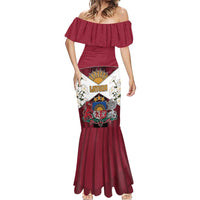 Personalized Latvia Mermaid Dress Symbol With Latvians Patterns - Wonder Print Shop
