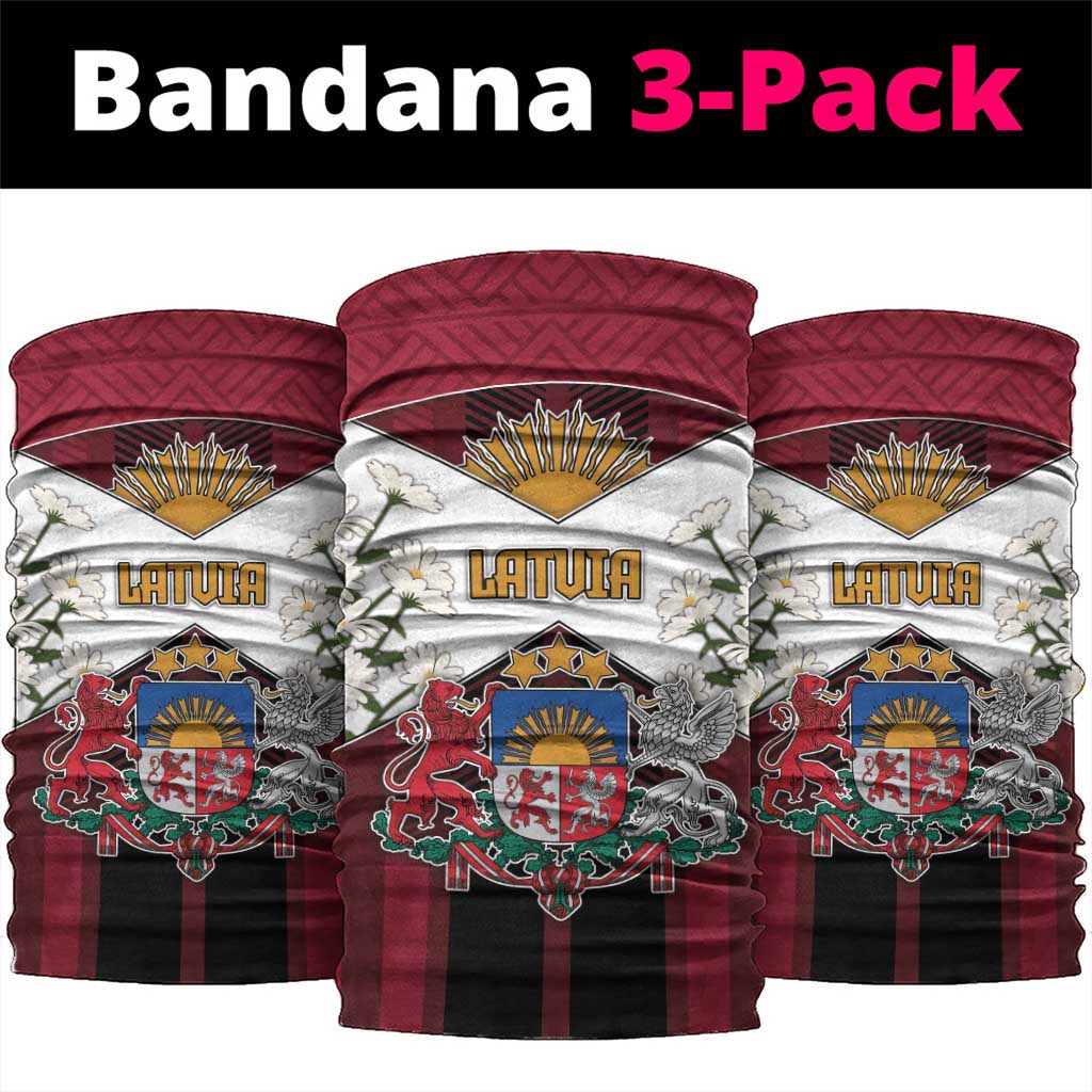 Latvia Neck Gaiter Symbol With Latvians Patterns - Wonder Print Shop