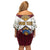 Personalized Latvia Off Shoulder Short Dress Symbol With Latvians Patterns - Wonder Print Shop