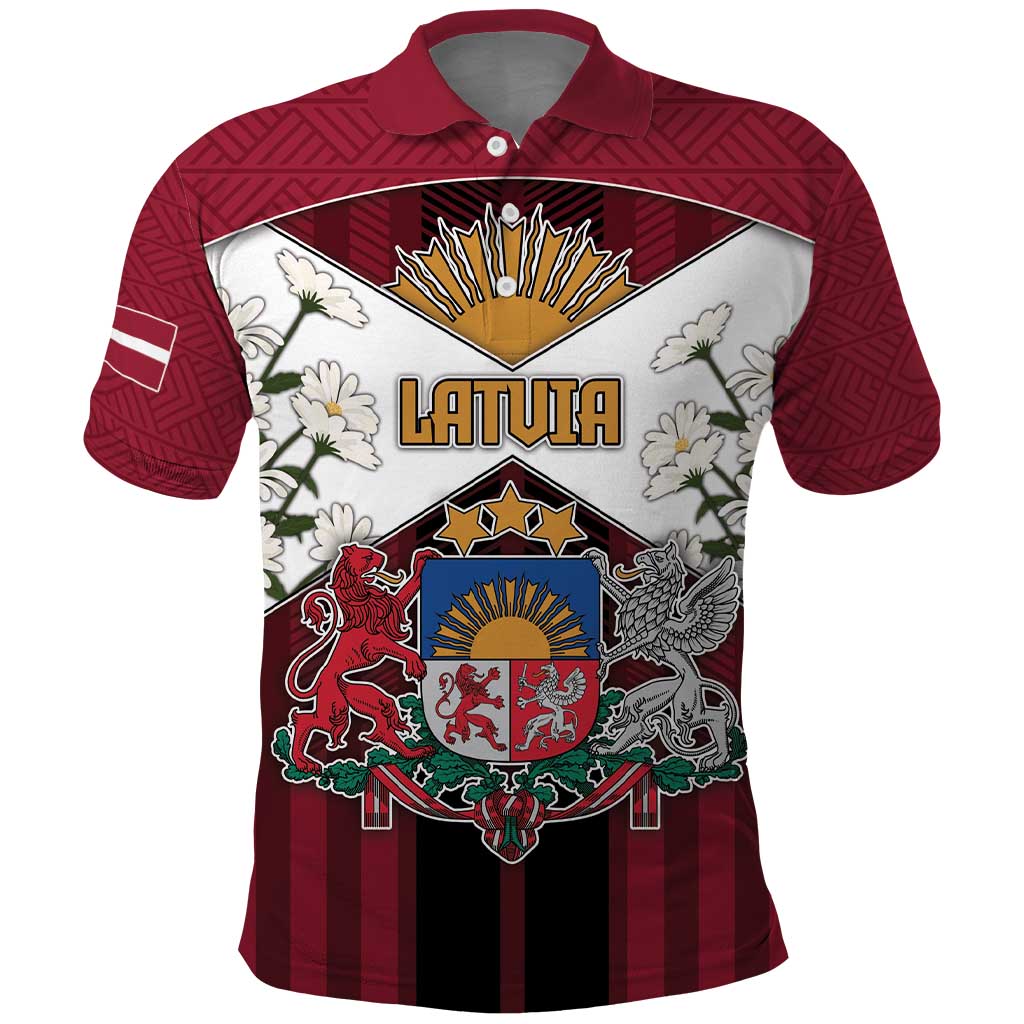 Personalized Latvia Polo Shirt Symbol With Latvians Patterns - Wonder Print Shop