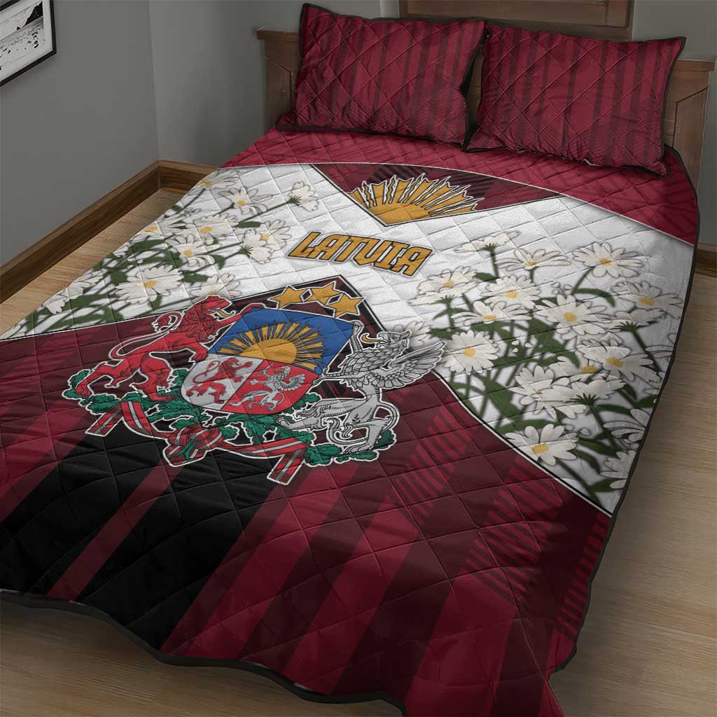 Latvia Quilt Bed Set Symbol With Latvians Patterns - Wonder Print Shop