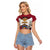 Personalized Latvia Raglan Cropped T Shirt Symbol With Latvians Patterns - Wonder Print Shop
