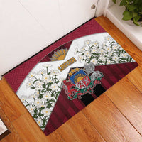 Latvia Rubber Doormat Symbol With Latvians Patterns - Wonder Print Shop