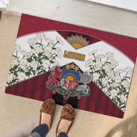 Latvia Rubber Doormat Symbol With Latvians Patterns - Wonder Print Shop