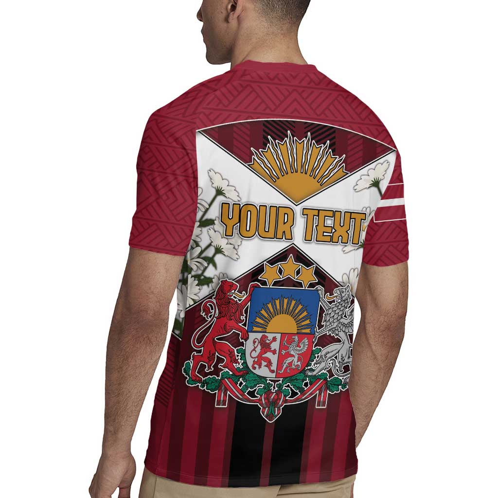 Personalized Latvia Rugby Jersey Symbol With Latvians Patterns - Wonder Print Shop