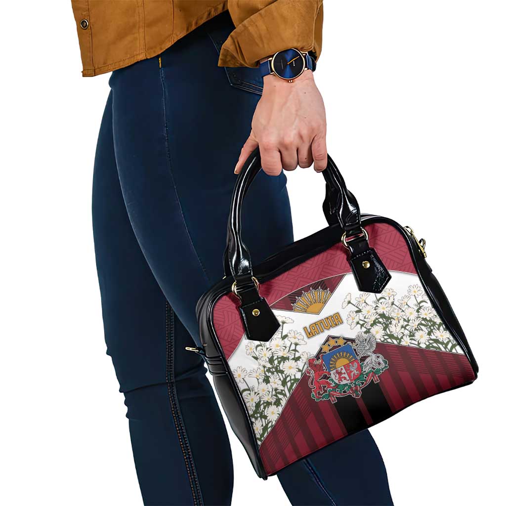 Latvia Shoulder Handbag Symbol With Latvians Patterns - Wonder Print Shop