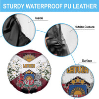 Latvia Spare Tire Cover Symbol With Latvians Patterns - Wonder Print Shop