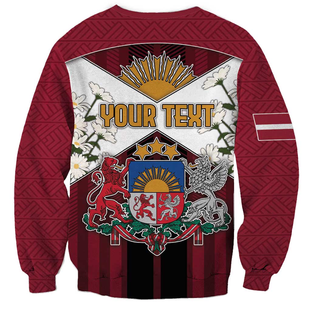 Personalized Latvia Sweatshirt Symbol With Latvians Patterns - Wonder Print Shop