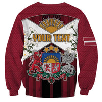 Personalized Latvia Sweatshirt Symbol With Latvians Patterns - Wonder Print Shop