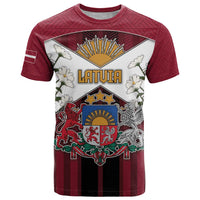 Personalized Latvia T Shirt Symbol With Latvians Patterns - Wonder Print Shop