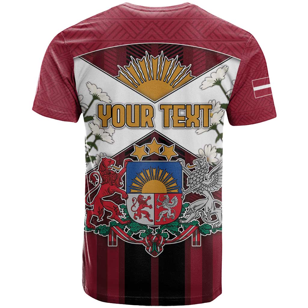Personalized Latvia T Shirt Symbol With Latvians Patterns - Wonder Print Shop