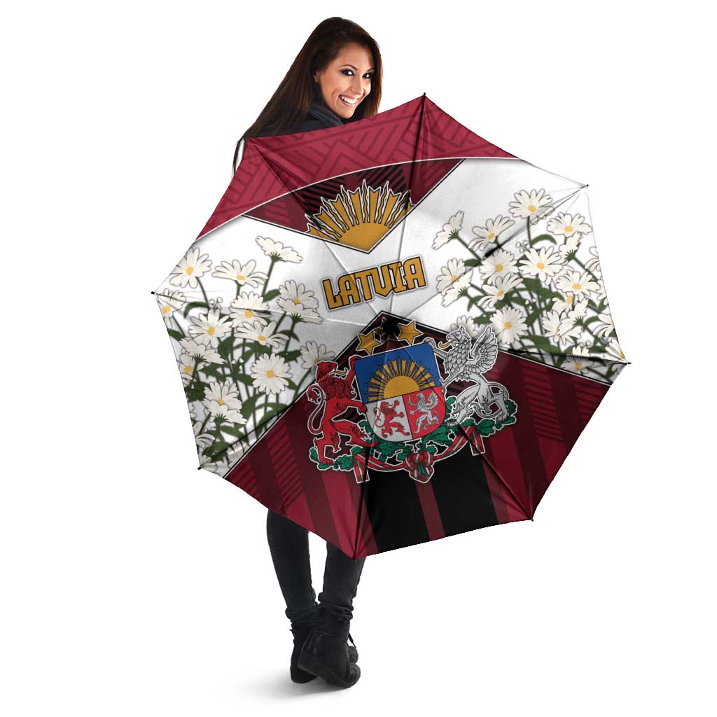 Latvia Umbrella Symbol With Latvians Patterns - Wonder Print Shop