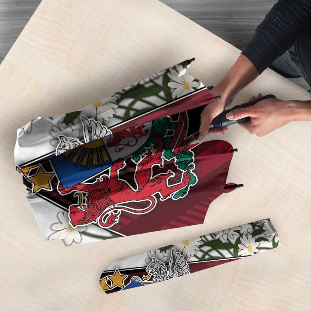 Latvia Umbrella Symbol With Latvians Patterns - Wonder Print Shop