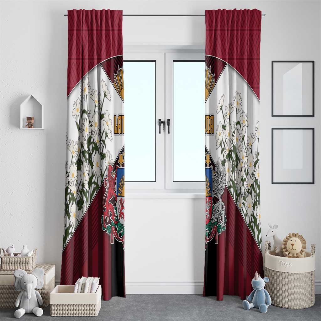 Latvia Window Curtain Symbol With Latvians Patterns - Wonder Print Shop