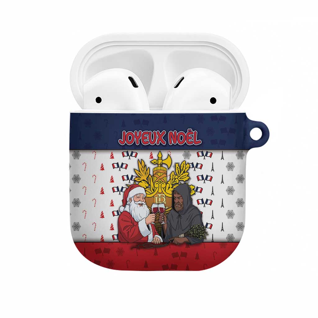 France Christmas AirPods Case Pere Noel And Pere Fouettard - Wonder Print Shop