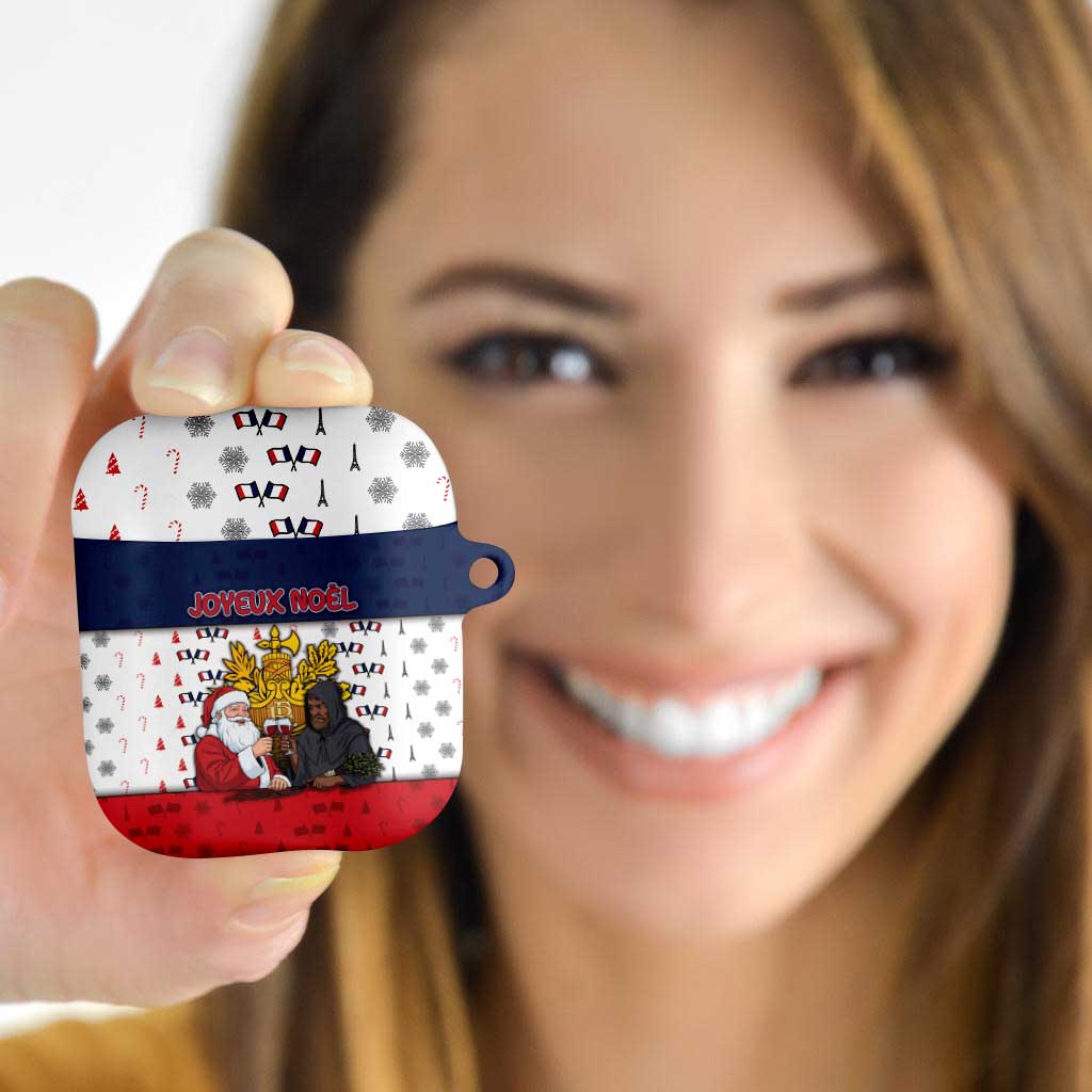 France Christmas AirPods Case Pere Noel And Pere Fouettard - Wonder Print Shop