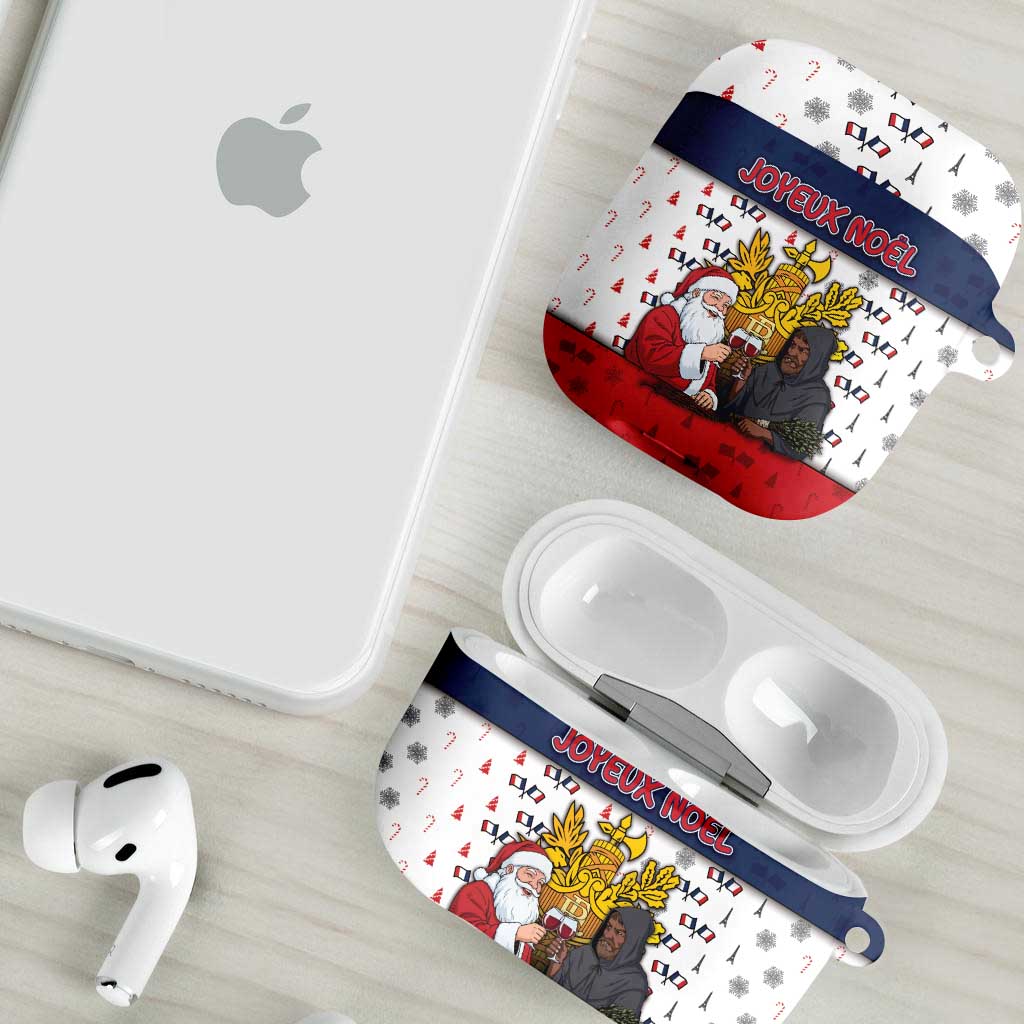 France Christmas AirPods Case Pere Noel And Pere Fouettard - Wonder Print Shop